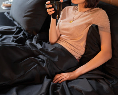 Black Duvet Cover 600TC - Jumel Home