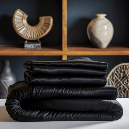 Black Flat Bed Sheet 600TC - Jumel Home